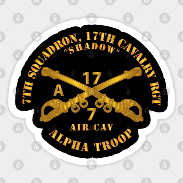 7th Sqn 17th Cav Regt - Alpha Trp - Shadow Sticker by twix123844